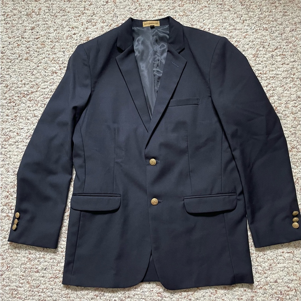 Boys Size 16 Class Club Gold Label Navy Blazer Wool Blend Sports Jacket EUC